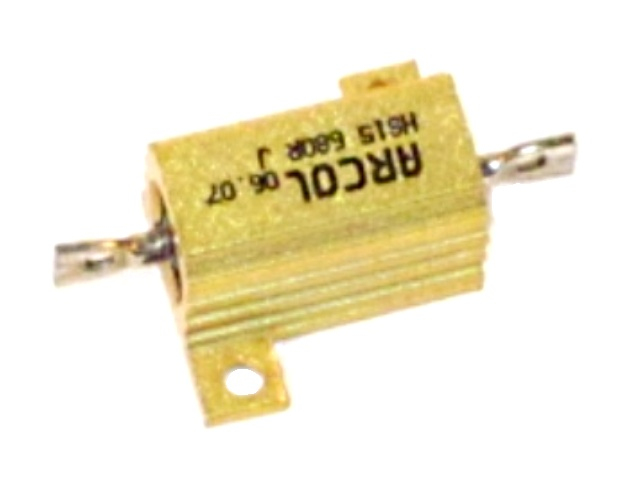 Resistor, 680 Ohm, 15w, 5%, Wirewound Aluminum Housed, Hs15